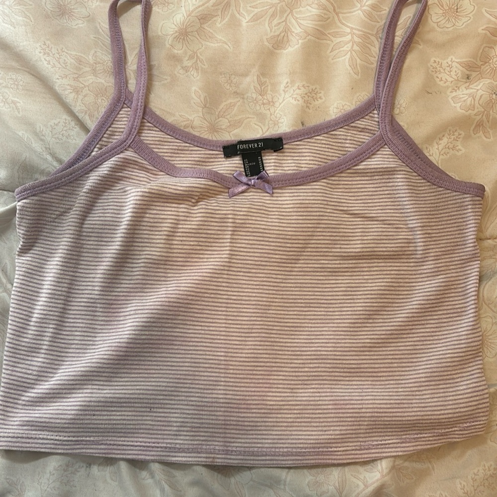 F21 lavender baby tee